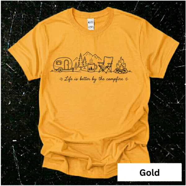 Minimalist Life Is Better by the Campfire Shirt | Camping Gift for Campers