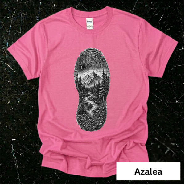Mountain Footprint Hiking Shirt | Outdoor Adventure Gift