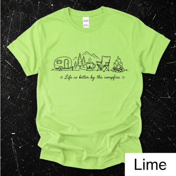Minimalist Life Is Better by the Campfire Shirt | Camping Gift for Campers