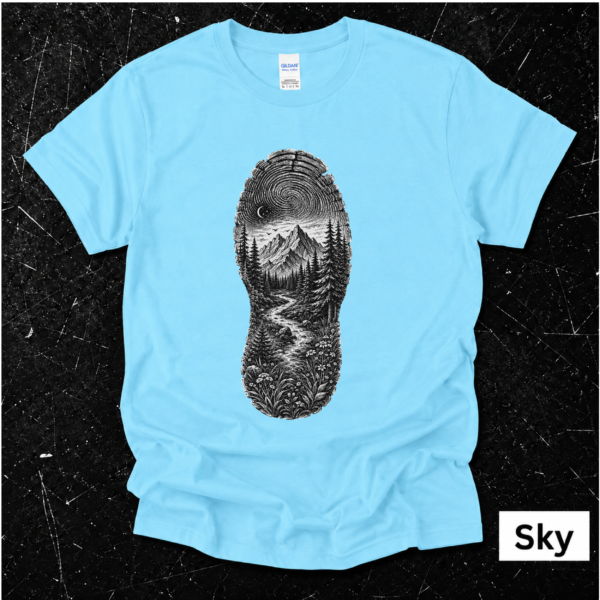 Mountain Footprint Hiking Shirt | Outdoor Adventure Gift