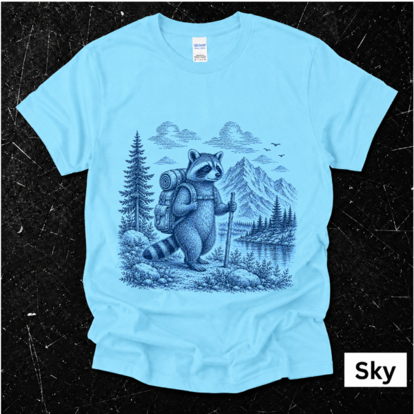 Artboard 28 Raccoon Hiking Shirt | Cute Outdoor Adventure Gift