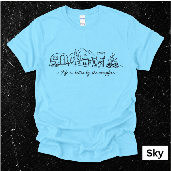 Minimalist Life Is Better by the Campfire Shirt | Camping Gift for Campers