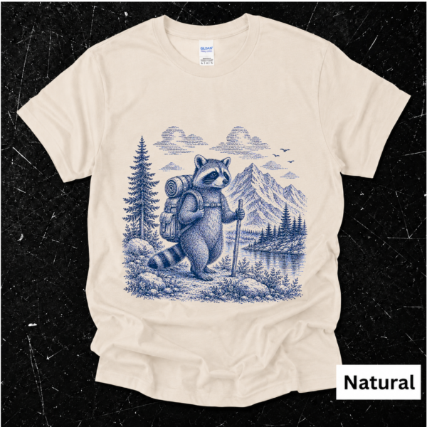 Artboard 29 Raccoon Hiking Shirt | Cute Outdoor Adventure Gift