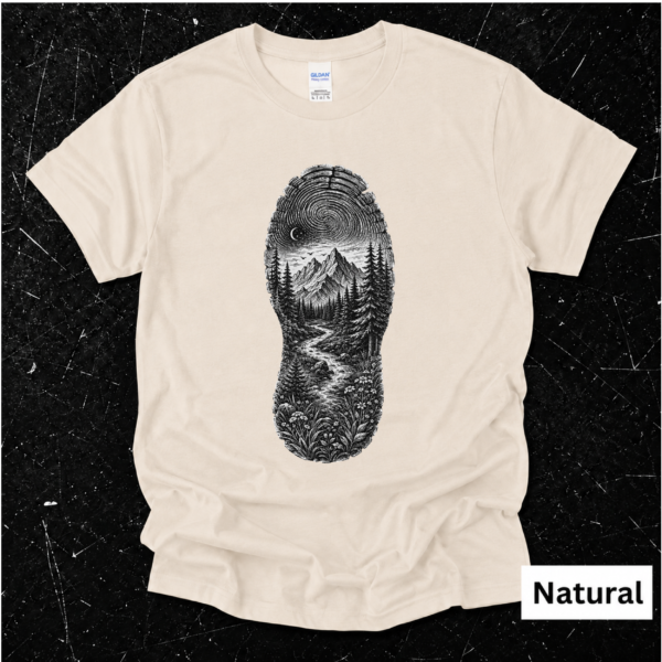 Mountain Footprint Hiking Shirt | Outdoor Adventure Gift