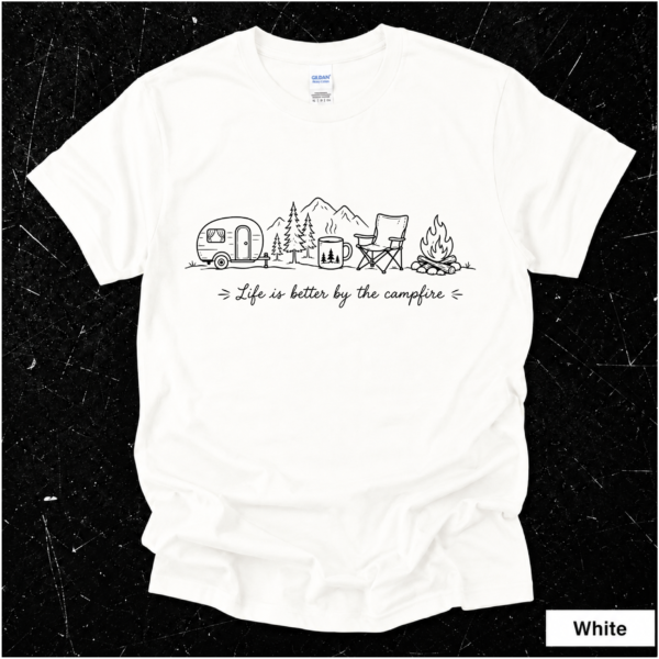 Minimalist Life Is Better by the Campfire Shirt | Camping Gift for Campers