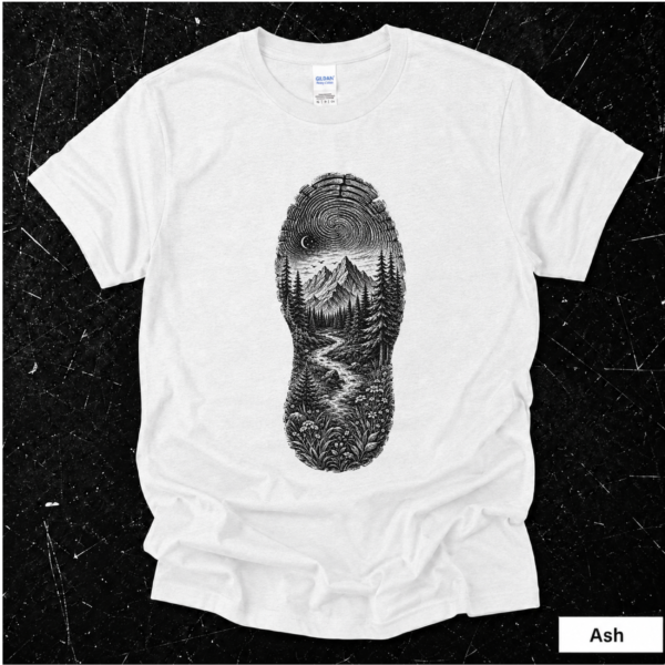 Mountain Footprint Hiking Shirt | Outdoor Adventure Gift