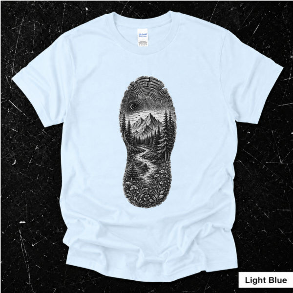 Mountain Footprint Hiking Shirt | Outdoor Adventure Gift