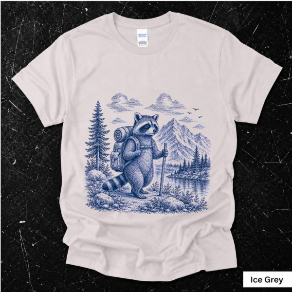 Artboard 34 Raccoon Hiking Shirt | Cute Outdoor Adventure Gift