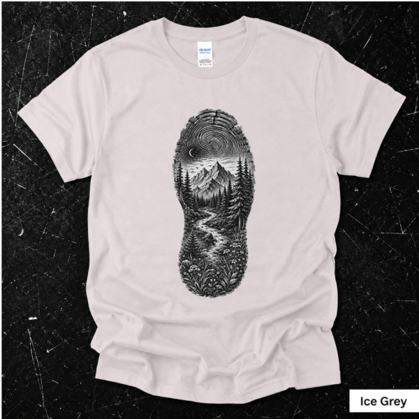 Mountain Footprint Hiking Shirt | Outdoor Adventure Gift