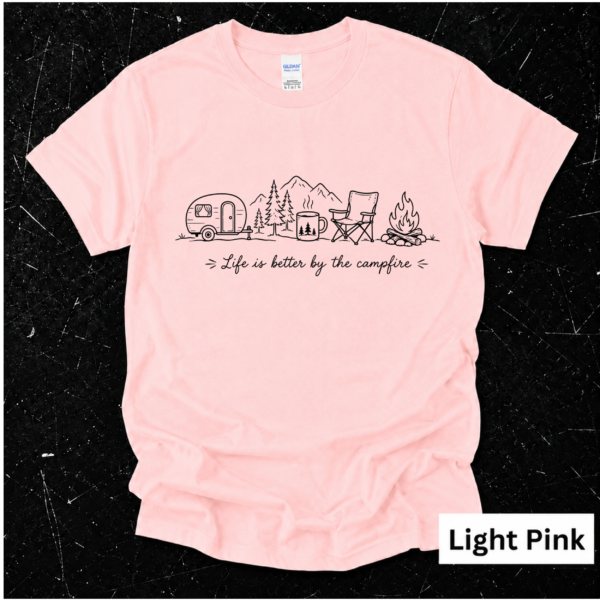 Minimalist Life Is Better by the Campfire Shirt | Camping Gift for Campers