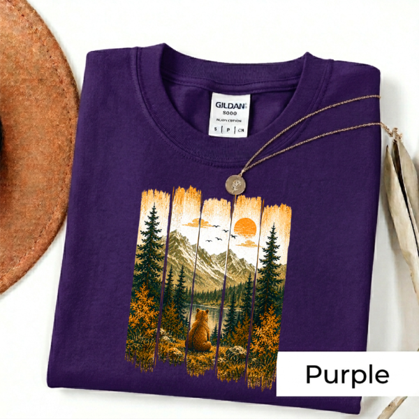 Mountain Bear Wilderness T-Shirt – Vintage Nature & Outdoor Adventure Tee