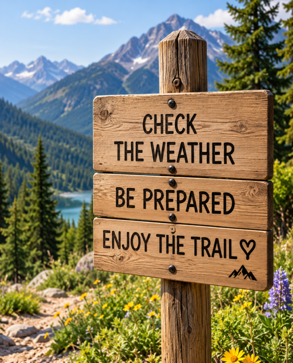 Think about how the weather could change during the entire hike