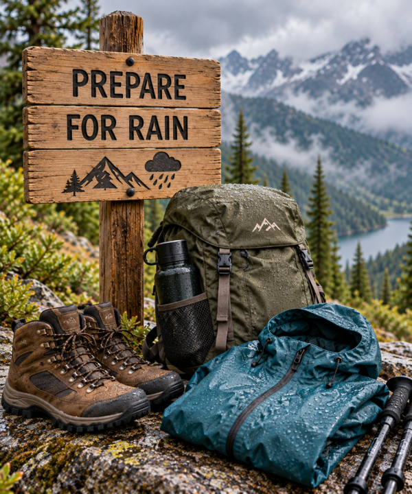 Prepare for Rain hen hiking