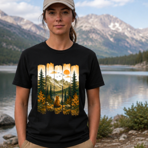 mountain-bear-wilderness-hiking-black-t-shirt mountain bear wilderness graphic hiking t-shirt